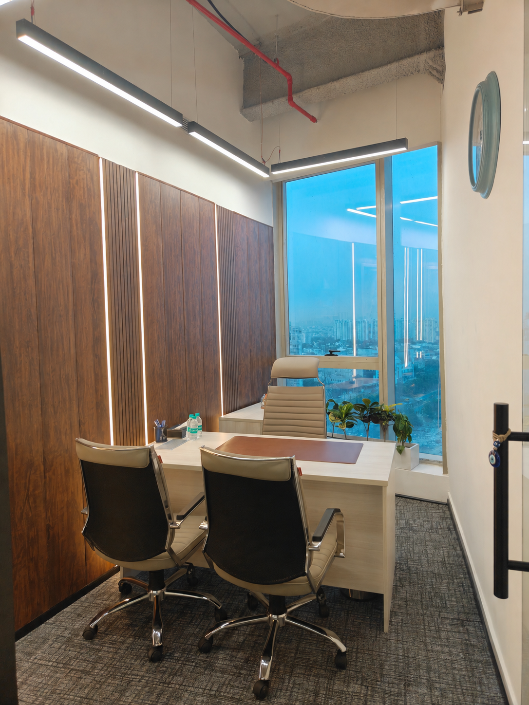 Private office cabin at Karya with city views